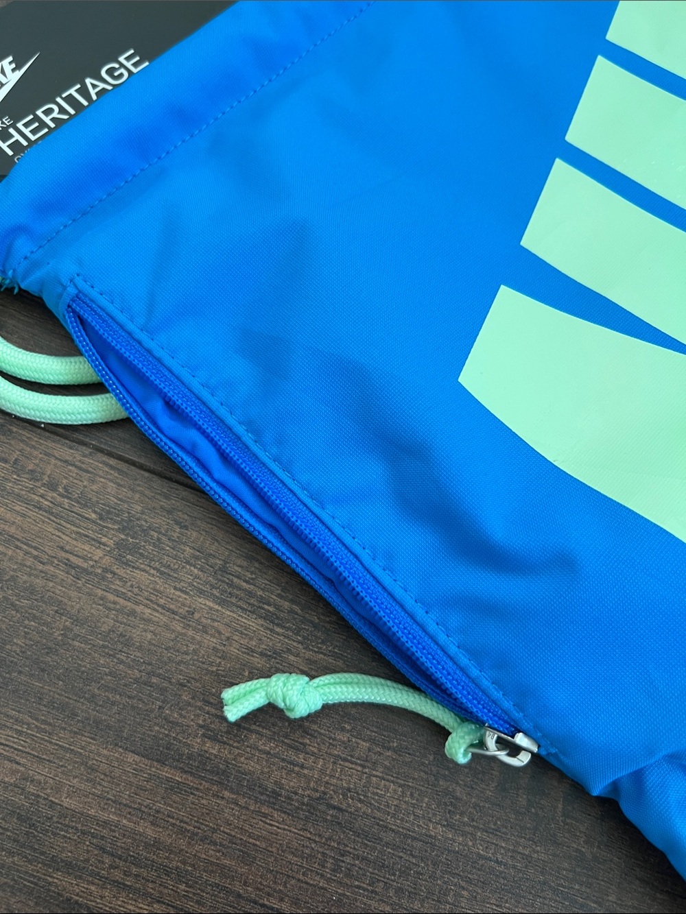 Nike heritage Bright Blue Drawstring Backpack - Picture 3 of 3